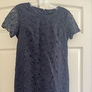 Ann Taylor knee length lace shift dress sz 0p